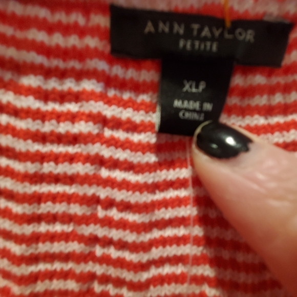 Ann Taylor  petite sz xlp. Red and white  tweed fringe dress. NWT - Picture 4 of 10